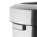 Bolero D Form Gebürsteter Stahl Mülleimer mit offenem Deckel 86Ltr