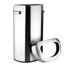 Bolero D Form Gebürsteter Stahl Mülleimer mit offenem Deckel 86Ltr