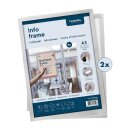 Europel Info-Rahmen / Selbstklebendes Set 2 Stück A3 silber