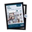 Europel Info-Rahmen / Selbstklebend Set 2 Stück A4 schwarz