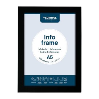Europel Info-Rahmen / Selbstklebend Set 2 Stück A5 schwarz