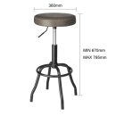 Bolero Brooklyn PU Hoch Barhocker - Mokka