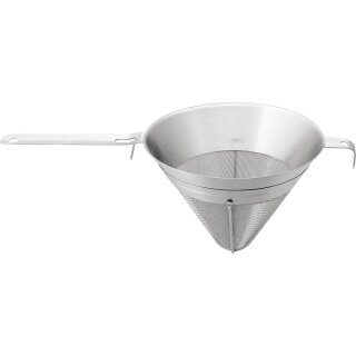 Stalgast Edelstahl Chinoise 20cm Spitzsieb feinmaschig - mit Auflagehaken