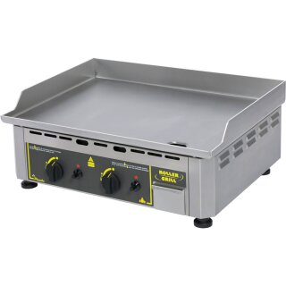 ROLLER GRILL Gas-Griddleplatte, Edelstahl-Grillfläche, zwei Heizzonen, Abmessung 600x450x190 mm (BxTxH), 5,5 kW