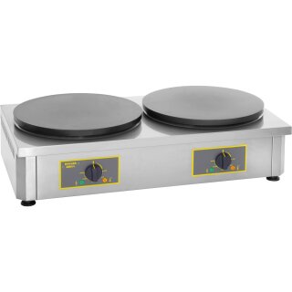Gastro Crêpes-Gerät mit 2 Platten – Ø 400 mm, stufenlose Temperaturregelung