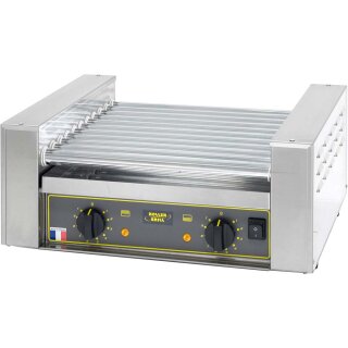 ROLLER GRILL Hot Dog Grill - mit 11 Rollen für bis zu 20 Würstchen, Edelstahlgehäuse