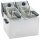Roller Grill Fritteuse 2x5 Liter - mit Kaltzone, Edelstahl, 230V