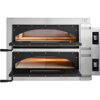 GGF Pizzaofen F-Line Digital, 2 Kammern für 4 Pizzen á Ø 360 mm, 1010x850x750 mm (BxTxH), 12 kW