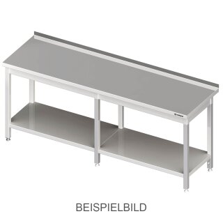 Arbeitstisch mit Grundboden, 2000x600x850 mm, ohne Aufkantung, verschweißt