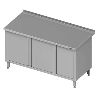 Arbeitsschrank mit Flügeltüren, 1900x700x850 mm, mit Flügeltürschrank rechts, mit Aufkantung, verschweißt