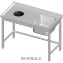 Spültisch ohne Grundboden, mit Abfallloch,...