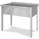 Topfspüle mit einem Becken, 700x600x850 mm, 300 mm Beckenhöhe, mit Aufkantung, verschweißt