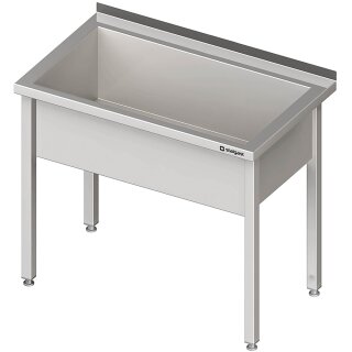Topfspüle mit einem Becken, 1000x700x850 mm, 300 mm Beckenhöhe, mit Aufkantung, verschweißt