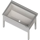 Topfspüle mit einem Becken, 900x700x850 mm, 400 mm Beckenhöhe, mit Aufkantung, verschweißt
