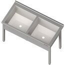 Topfspüle mit zwei Becken, 1600x600x850 mm, 300 mm...