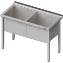 Topfspüle mit zwei Becken, 1400x700x850 mm, 400 mm...