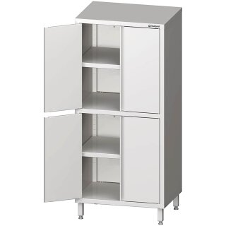 Hochschrank mit Flügeltüren, 700x500x1800 mm, mit zwei Schrankräumen, verschweißt