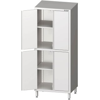Hochschrank mit Flügeltüren, 800x500x2000 mm, mit zwei Schrankräumen, verschweißt