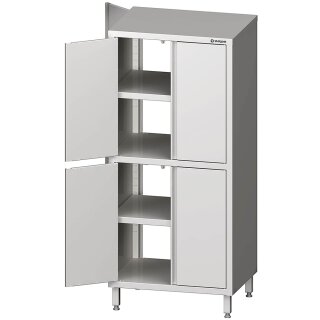 Durchreiche-Hochschrank mit Flügeltüren, 700x700x1800 mm, mit zwei Schrankräumen, verschweißt