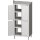 Durchreiche-Hochschrank mit Flügeltüren, 700x700x1800 mm, mit zwei Schrankräumen, verschweißt