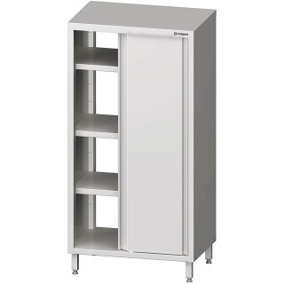 Durchreiche-Hochschrank mit Schiebetüren, 1000x700x1800 mm, verschweißt