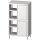 Durchreiche-Hochschrank mit Schiebetüren, 900x700x1800 mm, mit zwei Schrankräumen, verschweißt