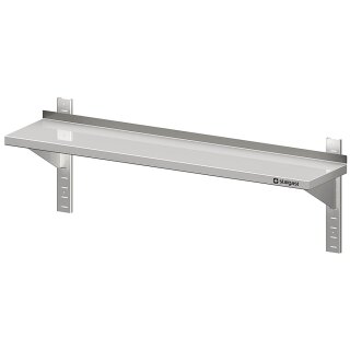 Wandbord mit Konsolen, und Wandschienen, 1200x300x400 mm, höhenverstellbar, verschweißt