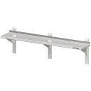 Wandbord mit Konsolen und Wandschienen 1800x300x400 mm...