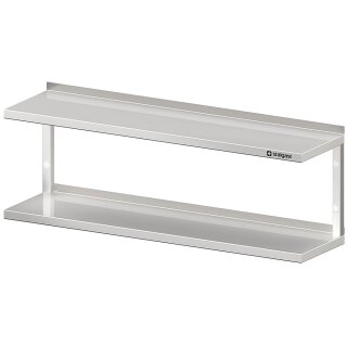 Doppel-Wandbord mit Winkelkonsolen, 700x400x390 mm, verschweißt