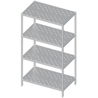 Regal mit gelochten Böden, 1200x400x1800 mm, Selbstmontage