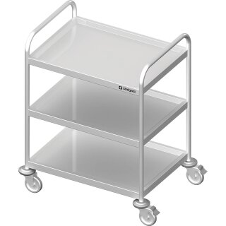 Servierwagen mit drei Böden, 1100x600x950 mm, verschweißt