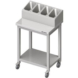 Besteck- und Tablettwagen, 817x500x1100 mm, Selbstmontage