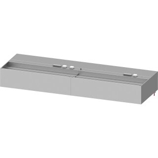 Wandhaube "Basic Line", Kastenform 3800 mm x 1100 mm mit Flammschutzfilter Typ B
