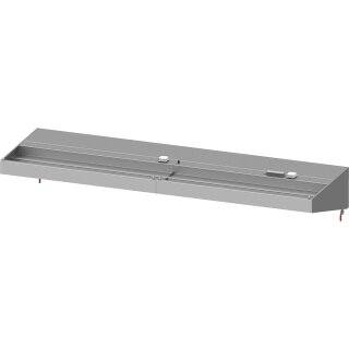Wandhaube "Basic Line", Schrägform 3300 mm x 1100 mm mit Flammschutzfilter Typ B