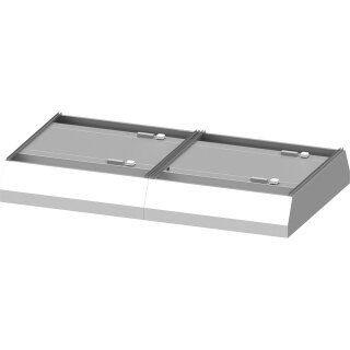 Deckenhaube "Basic Line", Trapezform 3800 mm x 2000 mm mit Flammschutzfilter Typ B