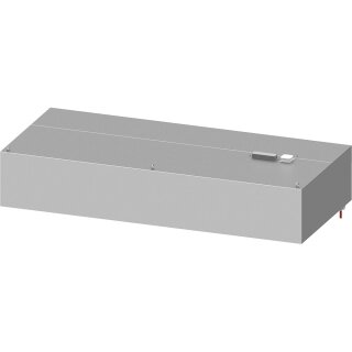 Induktions-Wandhaube "Basic Line", Kastenform  2500 mm x 1100 mm mit Flammschutzfilter Typ B