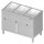Bain-Marie Standgerät mit geschlossenem Unterbau und separaten Becken,  für 3x GN1/1085x600x850 mm