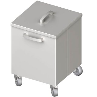 Abfallbehälter fahrbar, 350x350x500 mm, verschweißt