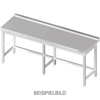 Arbeitstisch ohne Grundboden, 2500x700x850 mm, mit Verstrebung, ohne Aufkantung, verschweißt