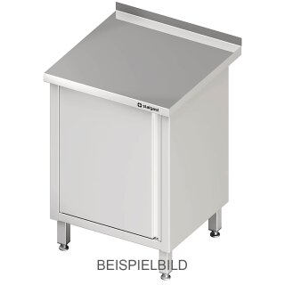 Arbeitsschrank mit Flügeltür, 500x600x850 mm, ohne Aufkantung, verschweißt