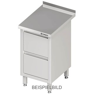 Schubladenschrank mit 2 Schubladen, 450x600x850 mm, ohne Aufkantung, verschweißt