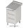 Schubladenschrank mit 3 Schubladen, 450x700x850 mm, ohne Aufkantung, verschweißt