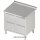 Schubladenschrank mit 2x2 Schubladen, 840x600x850 mm, ohne Aufkantung, verschweißt