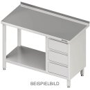 Arbeitstisch mit Grundboden, 800x600x850 mm, mit 3er...