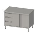 Arbeitsschrank mit Flügeltüren, 1500x700x850...