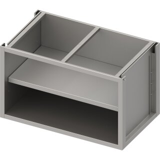 Unterschrank Boxversion 2.0 offen, mit Zwischenboden, Sockelbau 400x540x660 mm
