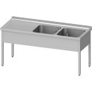 Spültisch ohne Grundboden 1100x600x850 mm, mit zwei...