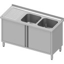 Spülschrank mit Flügeltüren 1400x600x850...