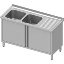 Spülschrank mit Flügeltüren 1400x700x850...