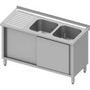 Spülschrank mit Schiebetüren 1100x600x850 mm,...